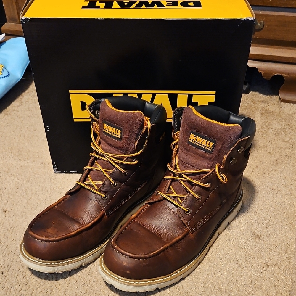 Men's Brown Leather Work Boots